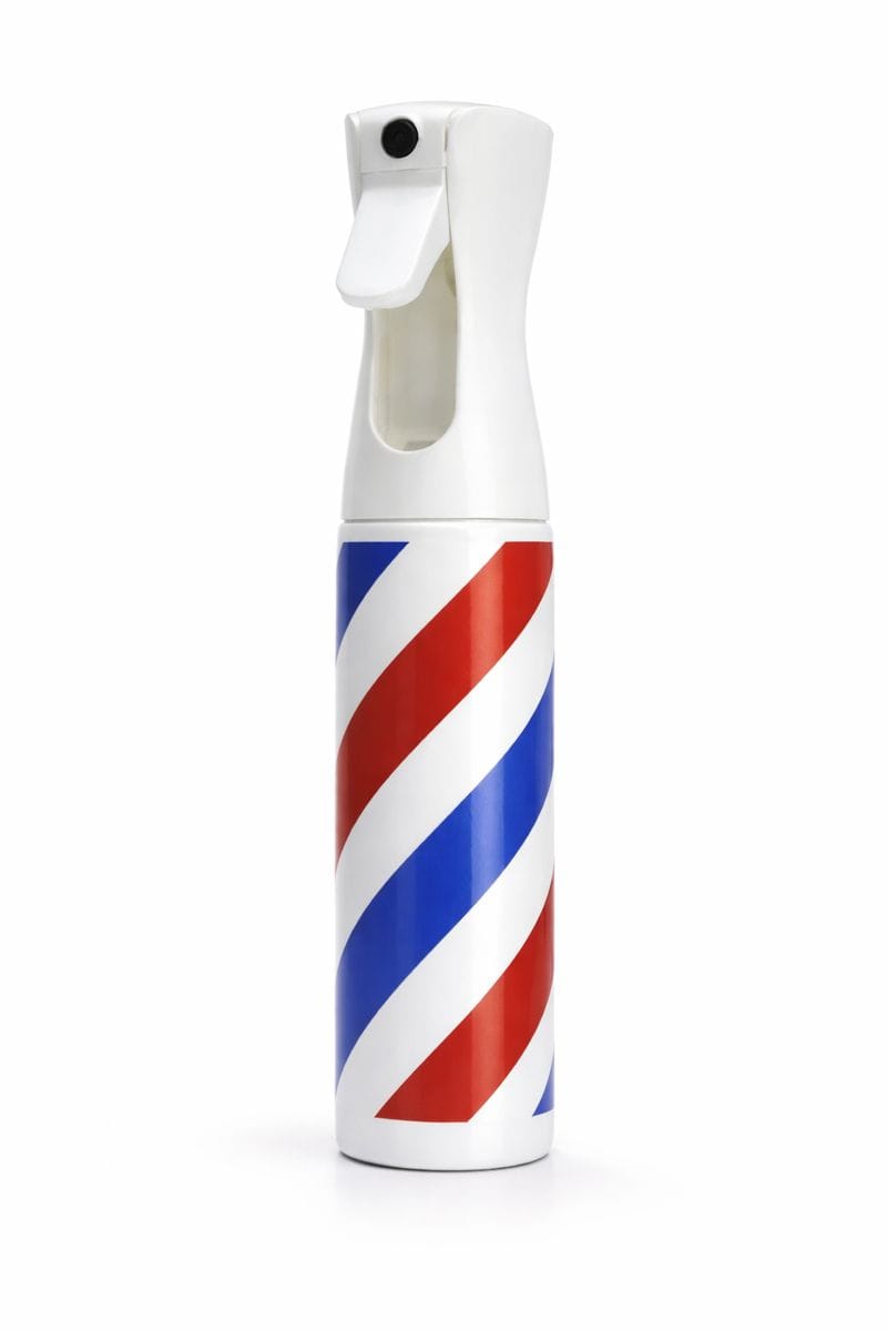  Spray Bottle Tall white Top <stripped/barber signs>