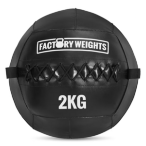 2kg soft-shell wall ball designed for core, conditioning, and functional training