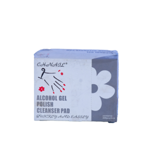 Alcohol gel polish cleanser wipes for removing sticky residue after gel polish curing, providing a smooth, shiny finish.