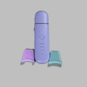 Ultrasonic facial skin scrubber with blue light for deep cleaning, blackhead removal, and skin lifting.