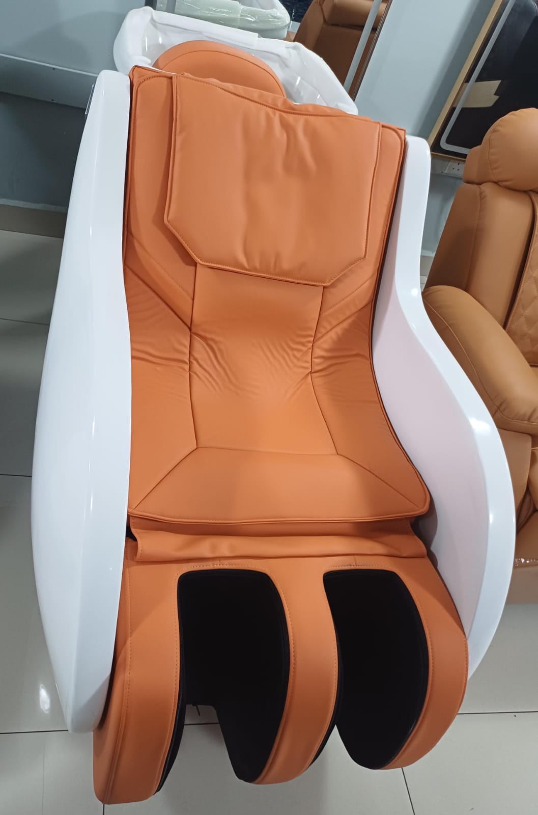 VIP Reclining Shampoo Bed – Luxurious Salon Chair with Foot Massage & Ergonomic Comfort